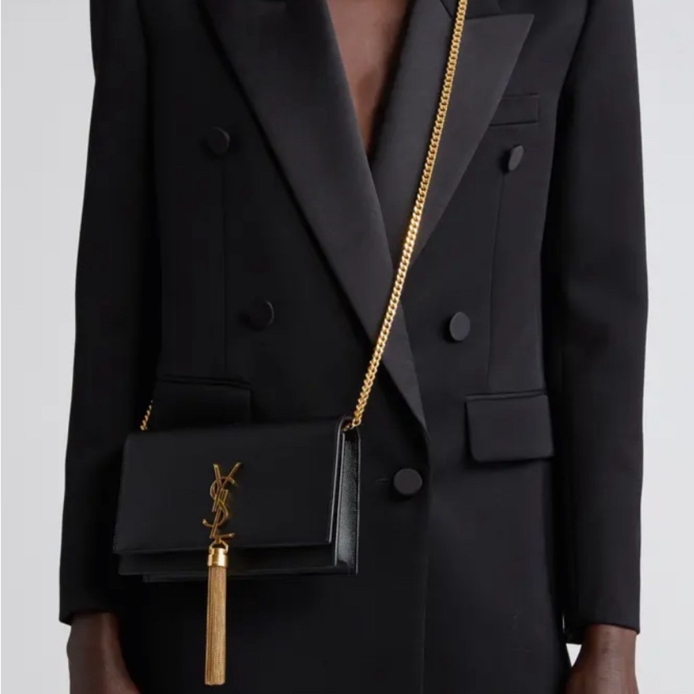 Ysl wallet on a chain with tassel